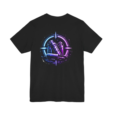 Neon Ammo Target Cyberpunk Bullet Crosshair Graphic T-Shirt