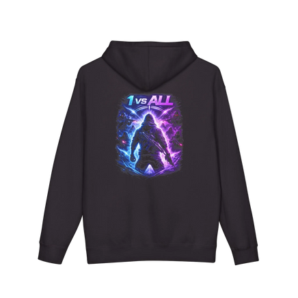 '1 vs All' Neon Crosshair Graphic Hoodie