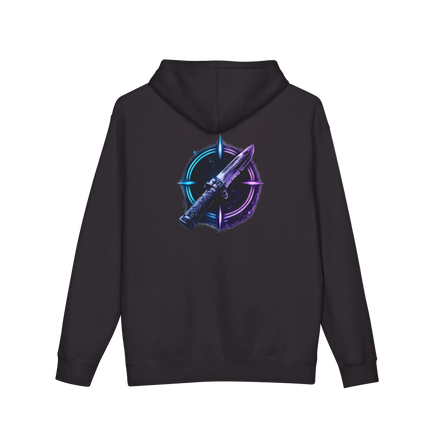 Neon Crosshair with Futuristic Knife Emblem Hoodie