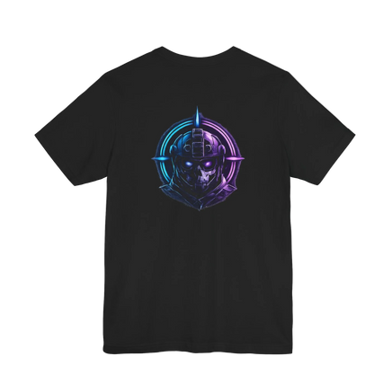 Cyberpunk T-Shirt — Neon Gradient Gothic Graphic Tee