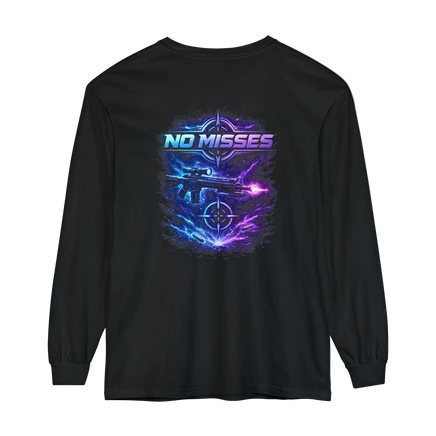 No Misses Gaming Long Sleeves — Neon Crosshair Shooter