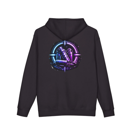 Neon Ammo Target Cyberpunk Bullet Crosshair Graphic Hoodie
