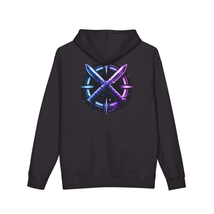 Neon Crosshair Hoodie — Cyberpunk Dual Knife Gaming Pullover