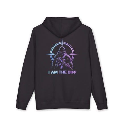 "I AM THE DIFF" Neon Shooter Hoodie
