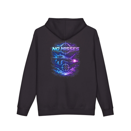 No Misses Gaming  Hoodie  — Neon Crosshair Shooter